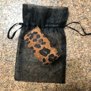 Leopard and Gold Cuff Bracelet